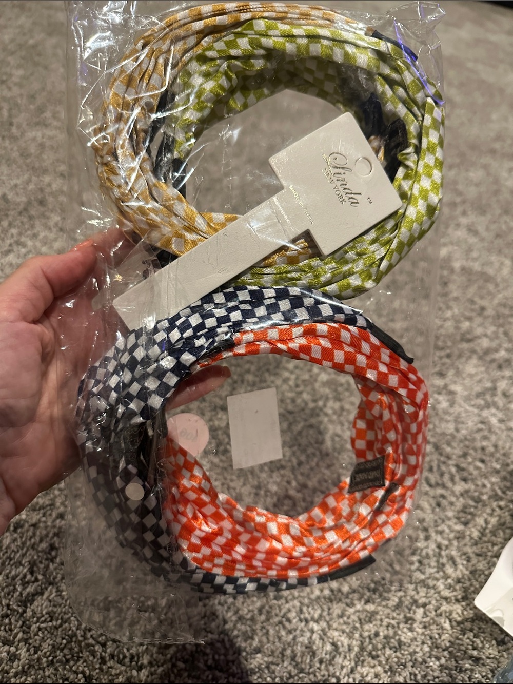 12 Checkered Headbands - Women Accessories Hair Accessory - Picture 2 of 2